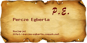 Percze Egberta névjegykártya